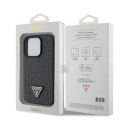 Guess Croco Triangle Metal Logo - iPhone 15 Pro Case (black)