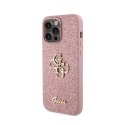 Guess Glitter Script Big 4G - iPhone 15 Pro Case (pink)