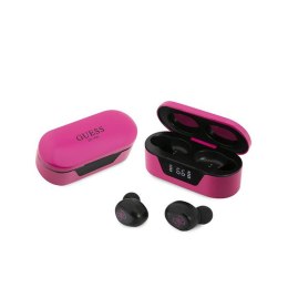 Guess True Wireless Earphones BT5.0 5H - TWS earphones + charging case (magenta)