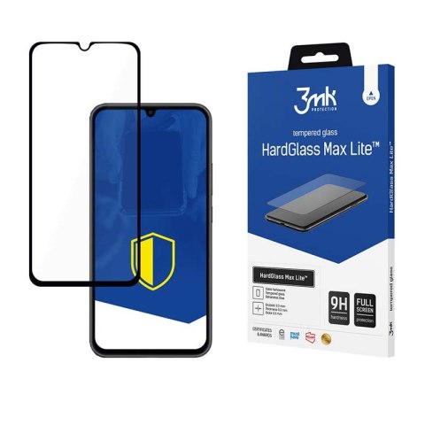 3mk HardGlass Max Lite - Tempered Glass for Samsung Galaxy A34 5G (Black)