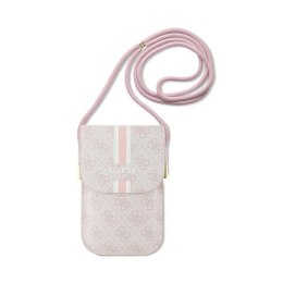 Guess 4G Stripes - Handbag crossbody for phone (pink)