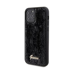 Guess Sequin Script Metal - Case for iPhone 12 / iPhone 12 Pro (Black)