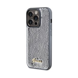 Guess Sequin Script Metal - iPhone 14 Pro Max Case (Silver)