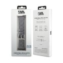 Karl Lagerfeld Saffiano Monogram - Strap for Apple Watch 38/40/41 mm (silver)