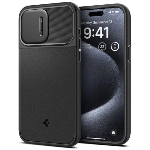 Spigen Optik Armor Mag MagSafe - Case for iPhone 15 Pro (Black)