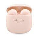 Guess True Wireless Script Logo BT5.3 - TWS headphones + charging case (pink)