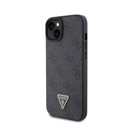 Guess Leather 4G Triangle Strass - iPhone 15 Case (black)