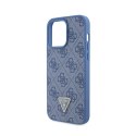 Guess Leather 4G Triangle Strass - iPhone 15 Pro Max Case (blue)