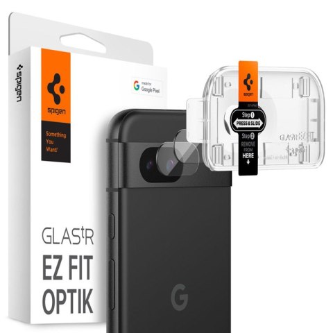 Spigen Optik.TR EZ Fit Camera Lens Protector 2-Pack - Lens protection glass for Google Pixel 8A (2 pcs) (Black)