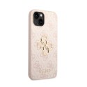 Guess 4G Big Metal Logo - Case for iPhone 15 (Pink)