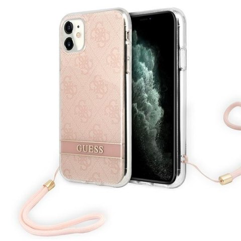 Guess 4G Print Cord - Cover for iPhone 11 (Pink)