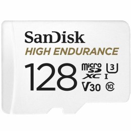 Micro SD Memory Card with Adaptor SanDisk High Endurance UHS-I White 128 GB