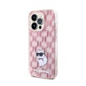 Karl Lagerfeld Monogram Choupette - Case for iPhone 15 Pro Max (Pink)