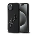 Karl Lagerfeld Silicone Karl Script - iPhone 15 Case (Black)