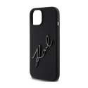 Karl Lagerfeld Silicone Karl Script - iPhone 15 Case (Black)