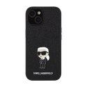 Karl Lagerfeld Fixed Glitter Ikonik Logo Metal Pin - iPhone 15 / 14 / 13 Case (black)