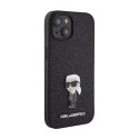 Karl Lagerfeld Fixed Glitter Ikonik Logo Metal Pin - iPhone 15 / 14 / 13 Case (black)