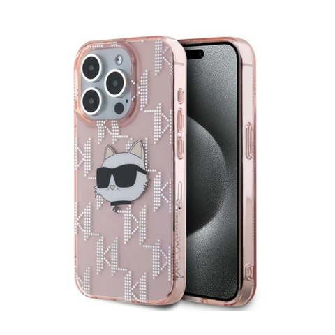 Karl Lagerfeld IML Choupette Head & Monogram - iPhone 15 Pro Max Case (pink)