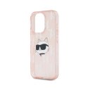 Karl Lagerfeld IML Choupette Head & Monogram - iPhone 15 Pro Max Case (pink)