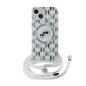 Karl Lagerfeld IML Crossbody Monogram Karl & Choupette Head MagSafe - iPhone 15 / 14 / 13 Case (Transparent)