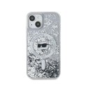 Karl Lagerfeld Liquid Glitter Choupette Head MagSafe - Case for iPhone 15 / 14 / 13 (Transparent)