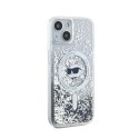 Karl Lagerfeld Liquid Glitter Choupette Head MagSafe - Case for iPhone 15 / 14 / 13 (Transparent)