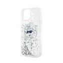 Karl Lagerfeld Liquid Glitter Choupette Head MagSafe - Case for iPhone 15 / 14 / 13 (Transparent)