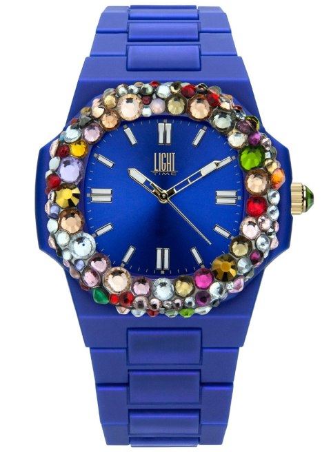 LIGHT TIME Mod. POLYCARBONATE - Blue w-strass