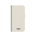 Moshi Overture MagSafe - Leather 3-in-1 case with flap for iPhone 15 Pro (Eggnog White)