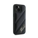 Karl Lagerfeld Diagonal Quilted Script - Case for iPhone 13 (Black)