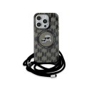 Karl Lagerfeld IML Crossbody Monogram Karl & Choupette Head MagSafe - Case for iPhone 15 Pro (Black)