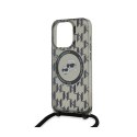 Karl Lagerfeld IML Crossbody Monogram Karl & Choupette Head MagSafe - Case for iPhone 15 Pro (Black)