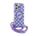 Karl Lagerfeld IML Crossbody Monogram Karl & Choupette Head MagSafe - Case for iPhone 15 Pro (Purple)