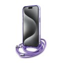 Karl Lagerfeld IML Crossbody Monogram Karl & Choupette Head MagSafe - Case for iPhone 15 Pro (Purple)