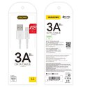 Dudao przewód kabel USB / USB Typ C 3A 1m biały (L1T white)