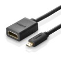 Ugreen kabel przewód przejściówka adapter HDMI - micro HDMI 19 pin 20cm czarny (20134)