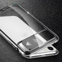 Wozinsky Magnetic Cam Slider Case magnetyczne etui 360 na cały telefon szkło na ekran osłona na aparat Huawei P40 czarny