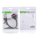 Ugreen kabel przewód adapter przejściówka DVI 24+5 pin (żeński) - HDMI (męski) 22 cm czarny (20136)