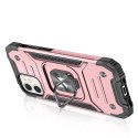 Wozinsky Ring Armor pancerne hybrydowe etui pokrowiec + magnetyczny uchwyt iPhone 12 mini różowy