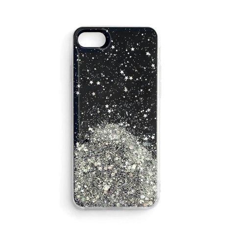 Wozinsky Star Glitter błyszczące etui pokrowiec z brokatem Samsung Galaxy A42 5G czarny