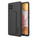 Wozinsky Kickstand Case silikonowe etui z podstawką etui Samsung Galaxy A42 5G czarne