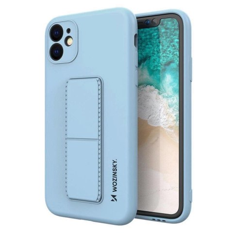 Wozinsky Kickstand Case silikonowe etui z podstawką iPhone 12 Pro Max jasnoniebieskie