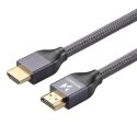 Wozinsky kabel HDMI 2.1 8K 60 Hz 48 Gbps / 4K 120 Hz / 2K 144 Hz 3 m srebrny (WHDMI-30)