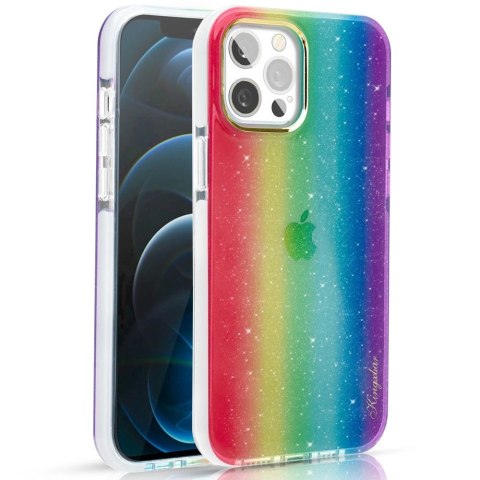 Kingxbar Ombre etui pokrowiec iPhone 12 Pro Max wielokolorowy