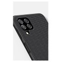 Nillkin Textured Case wytrzymałe wzmocnione etui z żelową ramką i nylonem na tyle Samsung Galaxy A22 4G czarny