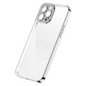 Joyroom Chery Mirror Case etui pokrowiec do iPhone 13 Pro obudowa z metaliczną ramką srebrny (JR-BP908 silver)