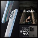 Etui Spigen Crystal Hybrid na iPhone 15 Pro Max - przezroczysto-niebieskie