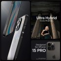 Etui Spigen Crystal Hybrid na iPhone 15 Pro - czarne