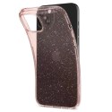 Etui Spigen Liquid Crystal Glitter na iPhone 15 - różowo-przezroczyste