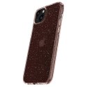 Etui Spigen Liquid Crystal Glitter na iPhone 15 - różowo-przezroczyste